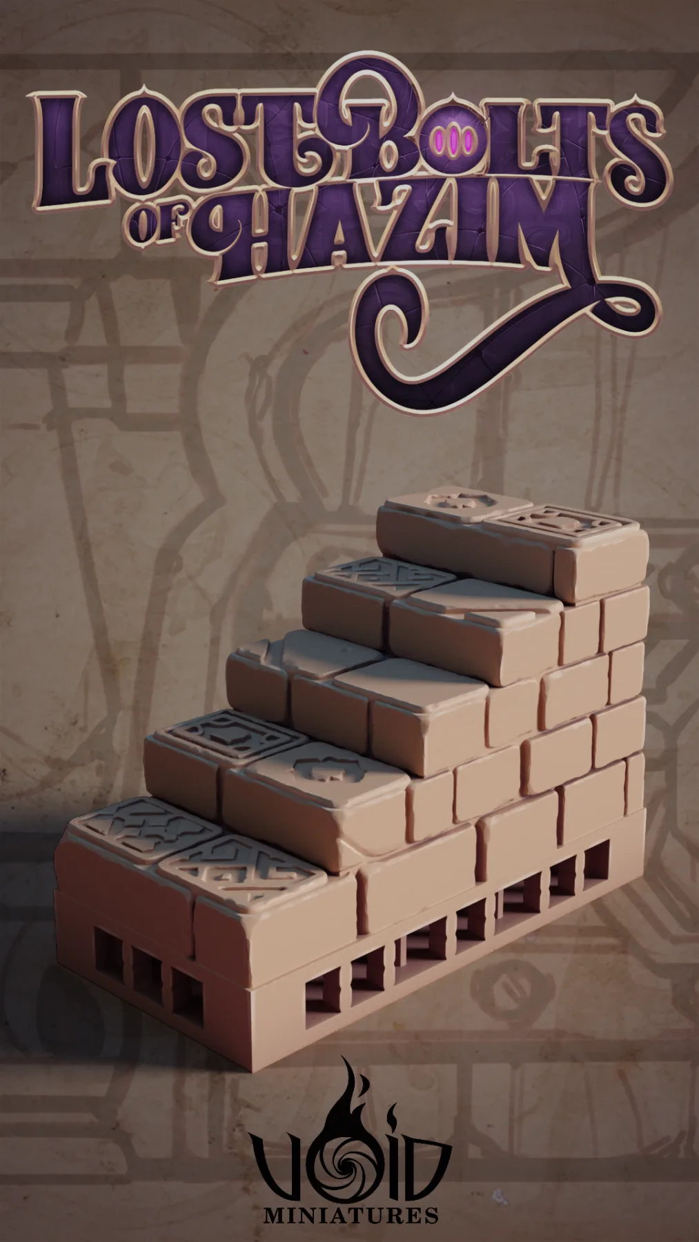 Wall 2×1 Stairs C / Muro 2×1 con escaleras C