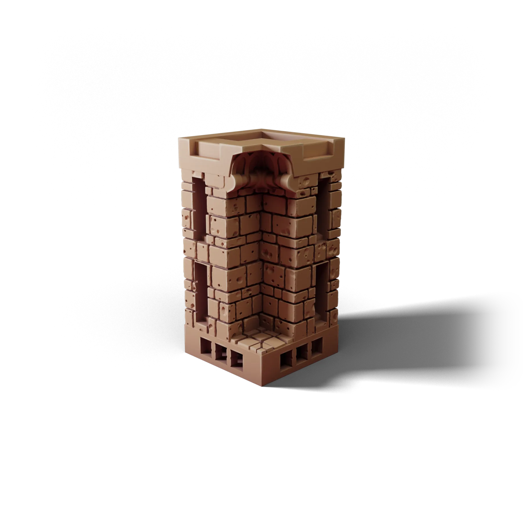 Corner 1×1 A — Corner 1×1 A — clean clay render