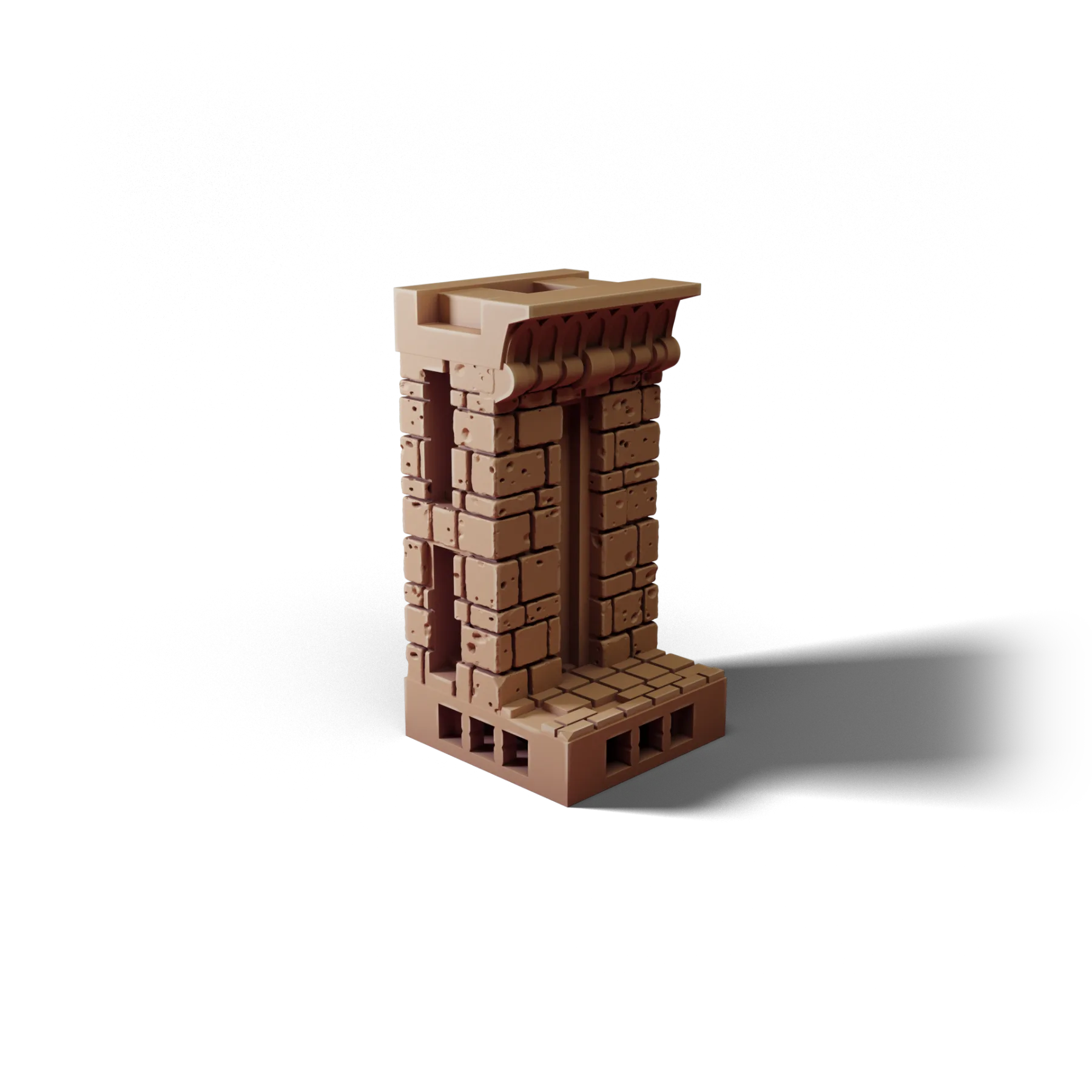 Wall 1×1 A — Wall 1×1 A — clean clay render