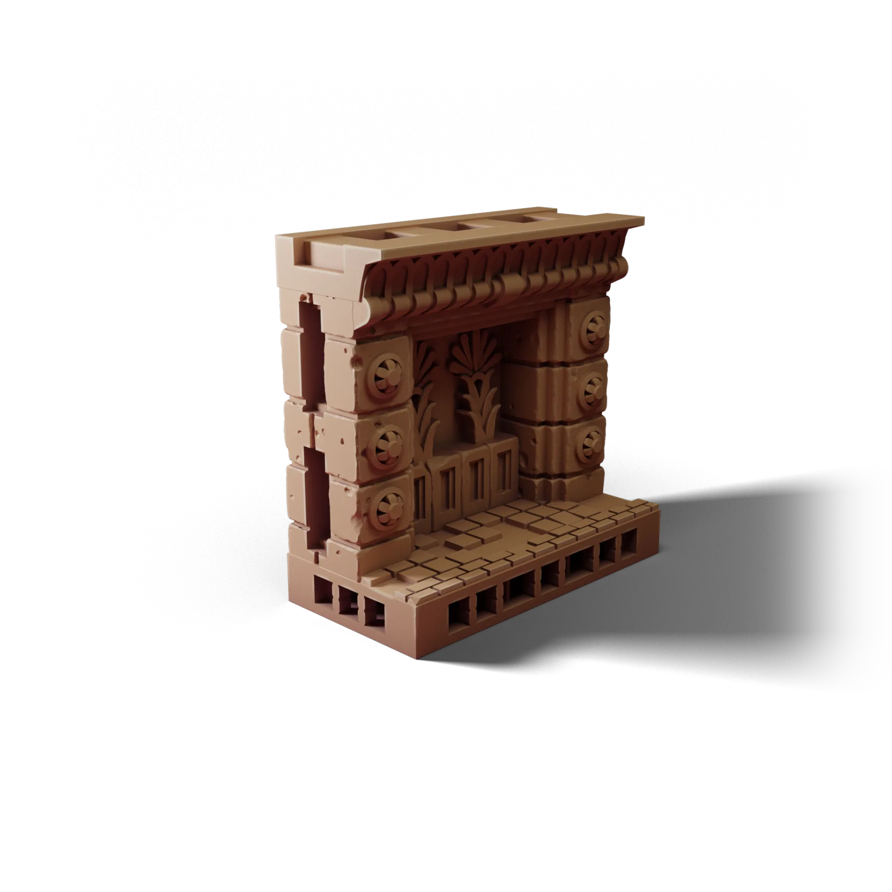 Wall 2×1 B — Wall 2×1 B — clean clay render