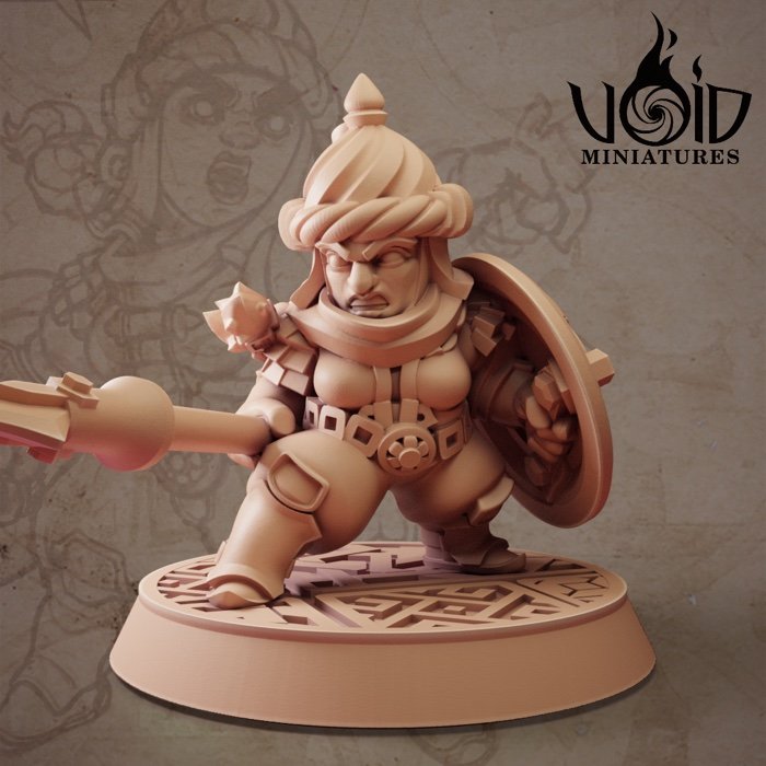 Female Guard 01 miniature render — Lost Bolts of Hazim