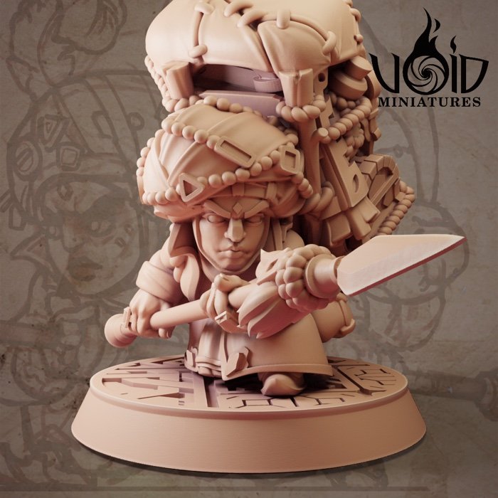 Female Merchant 01 miniature render — Lost Bolts of Hazim