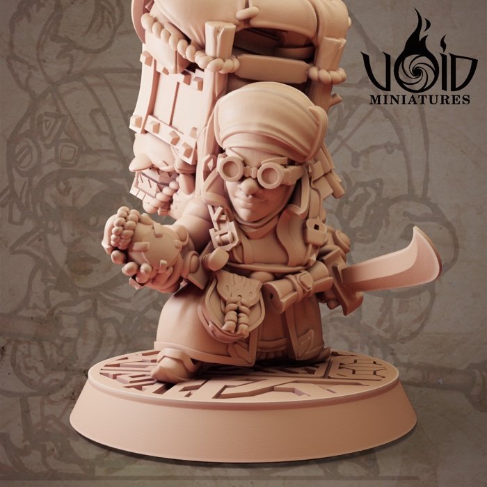 Female Merchant 02 miniature render — Lost Bolts of Hazim