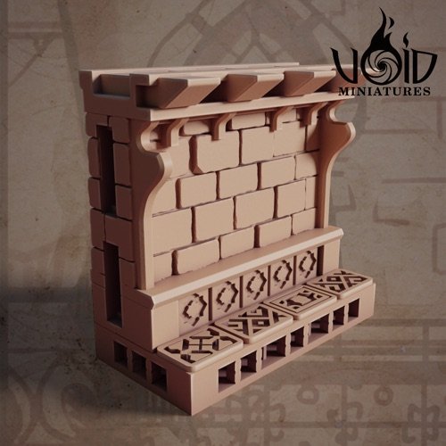 Wall 2x1 D scenery render — Lost Bolts of Hazim
